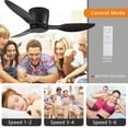 thumbnail image 4 of Miniyam 40" Ceiling Fan without Light, 3 Blades, with 6 Speeds, Reversible, DC Motor, Low Profile Ceiling Fan with Remote Control for Living Room Kitchen Bedroom, 4 of 7