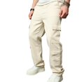thumbnail image 2 of Reppunk Men Cargo Jeans Streetwear Stylish Multi pocket High Quality Male Loose Casual Straight Denim Pants, 2 of 9