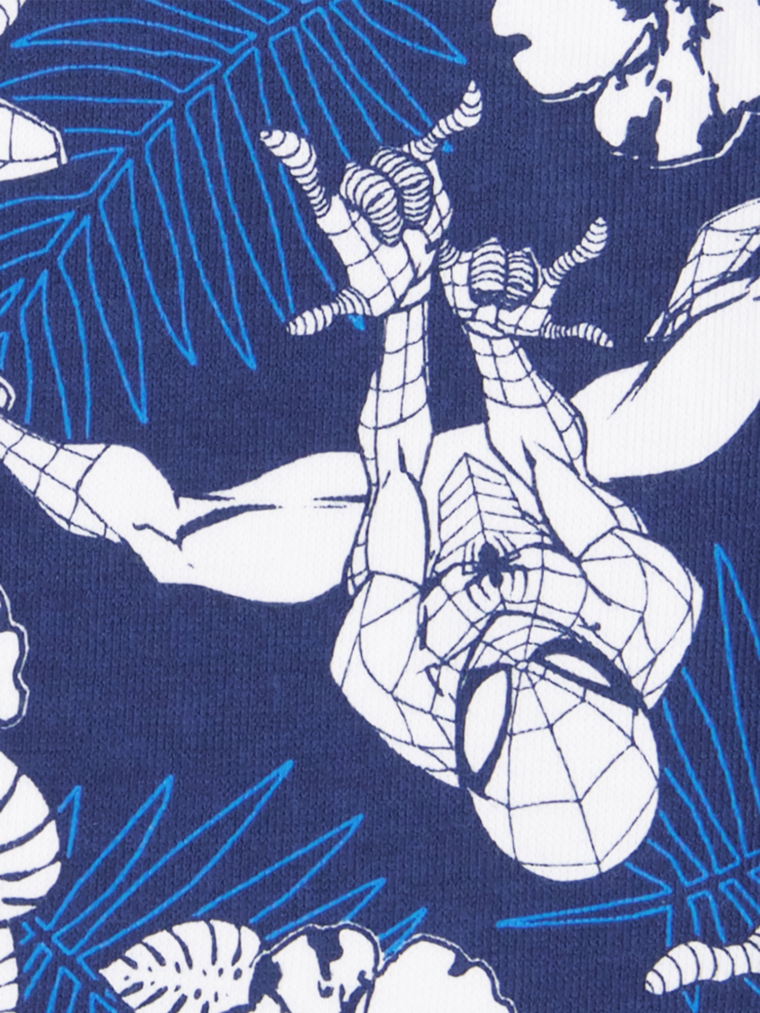 Marvel Spiderman Toddler Boys’ Resort Shirt and Shorts Set, 2-Piece, Sizes 12M-5T