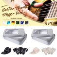 thumbnail image 4 of 4 pcs/set Celluloid Guitar Finger Picks 1 Thumb + 3 Fingers Plectrum with Box, 4 of 4