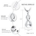 thumbnail image 2 of Infinity Urn Pendant Necklace for Ashes Holder Memorial Keepsake, Cremation Jewelry for Human/Pet, 2 of 9