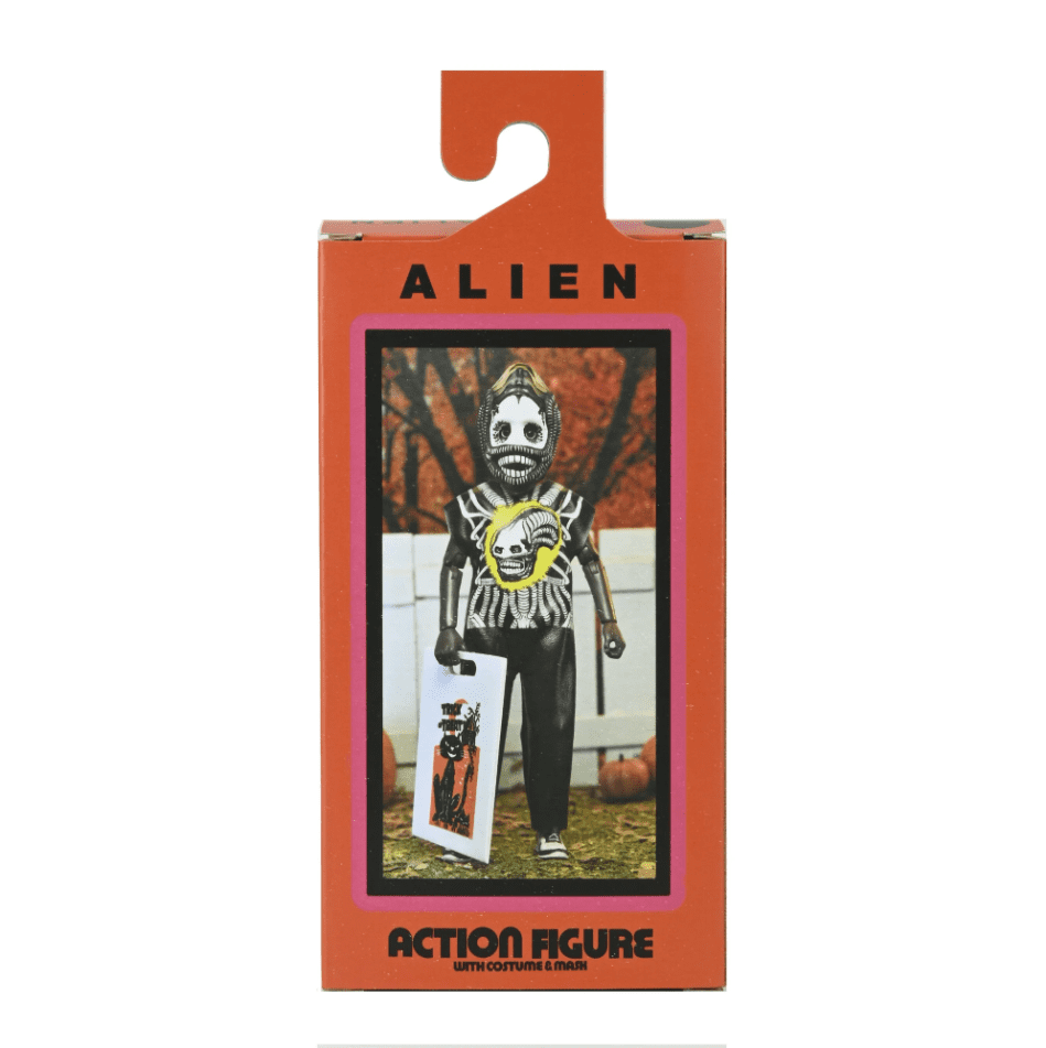 NECA Aliens : Figurine articulée Xénomorphe déguisé (Ben Cooper) avec sac de bonbons (15 cm)