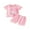 Pink, variant on BemeyourBBs Toddler Babby Girls Silly Goose Outfits Newborn Infant Cute Summer Clothes Goose Letter Print Short Sleeve T Shirt Tops and Shorts Set