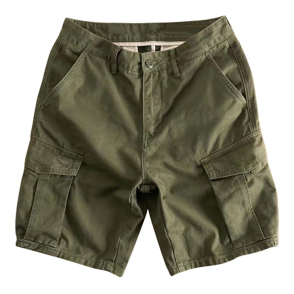 JIUKE Men's Cargo Shorts Casual Solid Color Outdoor Hiking Shorts Summer Work Shorts with Multi Pockets