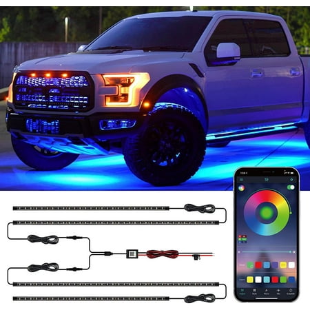 

Car Trim Lights Car LED Bottom Lights for Trucks with App and Remote Control 16 Million RGB Colors