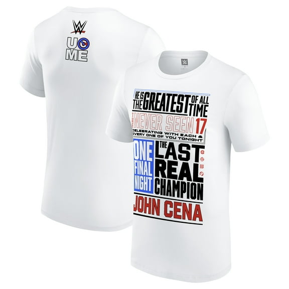 Men's White John Cena Never Seen 17 Phrase T-Shirt