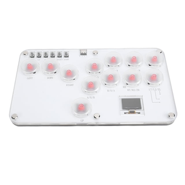 Controlador de Pelea de Juegos, SOCD DIY Personalizable RGB Turbo Función Controlador de Juego Laverless Para Casa
