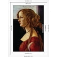 thumbnail image 5 of Art.com Portrait of Simonetta Vespucci Art Print by Sandro Botticelli, White Frame Wall Art, 32" x 44", 5 of 5