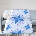 thumbnail image 6 of Star Snowflake Blue Throw Blanket,Super Soft Anti-Pilling Flannel Bed Blankets, 60"x50", 6 of 8