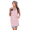 thumbnail image 3 of Women Summer Sleeveless Dress Casual Striped Mini Dress with Pockets, 3 of 4