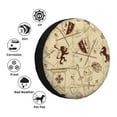 thumbnail image 6 of DouZhe Waterproof Spare Tire Cover, Medieval Knight Shield Prints Adjustable Wheel Covers Fit for Jeep Trailer RV SUV Car, 14 inch, 6 of 7