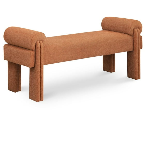 Meridian Furniture Stefano Cognac Fabric Bench