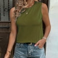 thumbnail image 3 of Tbopshirt Tank tops for Women,Womens tops,Women Fashion Summer Sleeveless Solid Color Light Loose Ventilation T-Shirt,T-shirt Vest Tee Blouse,Womens Fashion, 3 of 8