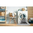 thumbnail image 2 of Ahgly Company Tapis d'Intérieur Lavable à la Machine, Carré, Transitionnel, Gris, Tapis de Zone, 4 Pieds Carré, 2 of 7