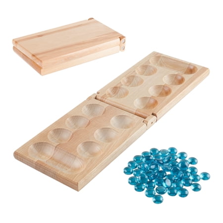 Hey! Play! Wooden Folding Mancala Game
