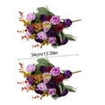 thumbnail image 3 of Wooowa 2PC 3-Head Artificial Rose Buds - Lifelike Fake Flower Bouquets, Perfect for Home Decor & Gift Wrapping, 3 of 6