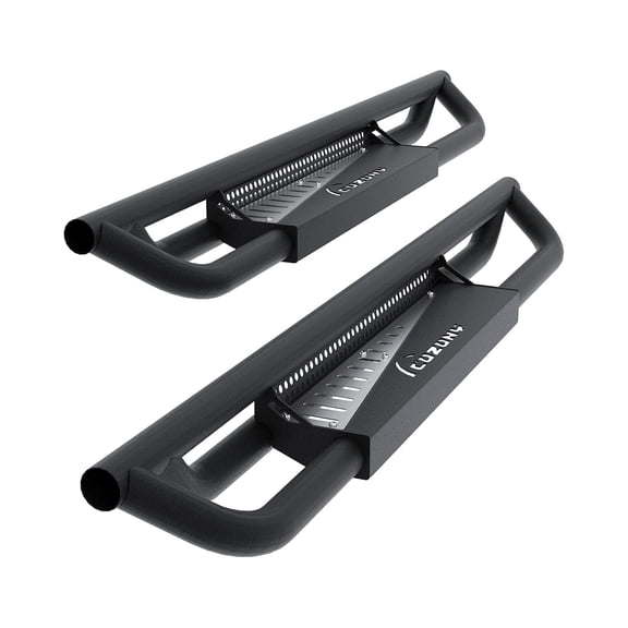 Mescukay Fits 2018-2024 Wrangler JL 2DR Running Boards 550LB Side Steps Non-Slip Design Black Powder Coating Rock Sliders