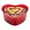 Red, variant on Mini Serve 5 oz Red Plastic Mini Heart Cup - 3 1/4" x 3" x 1 1/2" - 100 count box