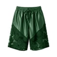 thumbnail image 5 of Casual Shorts Women Tiered Lace Breathable Active Compression Shorts for Women,Green,M, 5 of 5