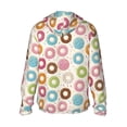 thumbnail image 3 of Haiem Colorful Donuts UPF 50+ Fishing Shirts for Men Long Sleeve UV Sun Protection Hoodie Non-Mask Outdoor Hiking Shirts, 3 of 9
