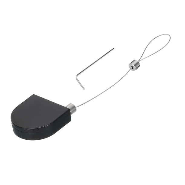 Candado de seguridad retráctil Uxcell, candado de seguridad con control remoto, para TV, DVD, teléfono celular 1 juego negro 35.43"