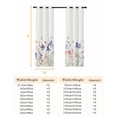 thumbnail image 6 of Spring Floral Blackout Curtains for Bedroom, Watercolor Summer Botanical Flowers Thermal Insulated Kitchen Drapes with Grommets, Light Blocking Window Treatment, 2 Panels 52" x 45", 6 of 7