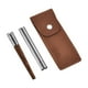 thumbnail image 1 of Palillos de madera portátiles, ligeros y versátiles con funda de almacenamiento para actividades al aire libre marrón y plata, 1 of 9