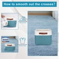 thumbnail image 6 of Fabric Storage Bins Baskets For Shelves 3 Pack Decorative Linen Closet Organizers With Handles For Clothes Home Office Organization, 6 of 7