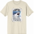 thumbnail image 3 of Reward Lost Pet Poster Adult Natural Crew Neck Short Sleeve Tee-3XL, 3 of 4