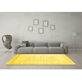 thumbnail image 3 of Ahgly Company Machine Washable Indoor Rectangle Solid Yellow Modern Area Rugs, 2' x 3', 3 of 4