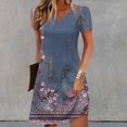 thumbnail image 2 of Women's Casual Dresses UK Elegant Party Summer Leaf Sleeves Hollow Neckline Dress Long Skirt Plus Size Ladies Wedding Guest Formal Cocktail Dresses Clubbing Evening Gowns, 2 of 5