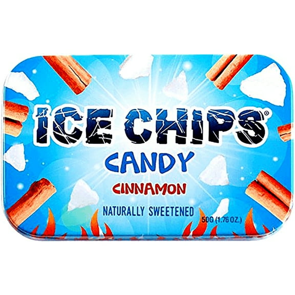 Ice Chips Hand Crafted Candy Tin Cinnamon, 1.76 Oz