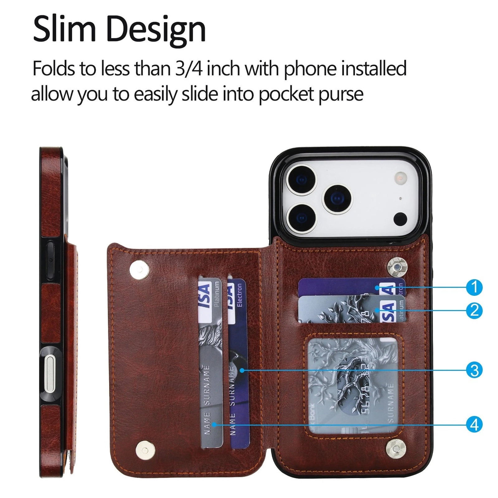 iPhone 17 Pro WTCKW02 Protective Case - Brown