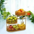 thumbnail image 6 of Baoblaze Metal Fruit Basket Serving Stand Wrought Iron Fruit Stand Large Capacity Counter Space Saver Fruits Stand Holder Serving Bowl gold, 6 of 8