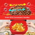 thumbnail image 3 of Silicone Air Fryer Liners, 8'' Square 4 to 7 QT Reusable Heat Resistant Food Grade Airfryer Silicone Liners Inserts Baskets Bowl Accessories for COSORI Instant Vortex CHEFMAN Air Fryer Oven Microwave, 3 of 7
