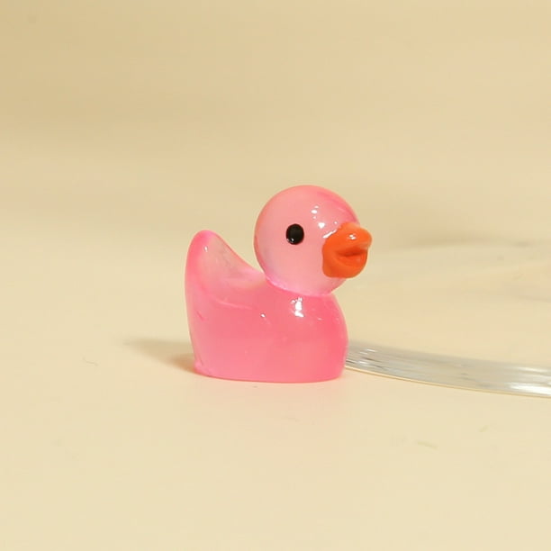 Mini patos luminosos, figuras de patitos pequeños que brillan en la oscuridad, patos pequeños para musgo, micropaisaje, miniaturas, decoración de jardín, 10/30/50 Uds.