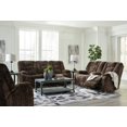 thumbnail image 3 of Ashley Furniture Soundwave Chocolate Reclining Sofa with Drop Down Table, 3 of 11