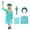 B, variant on Statue of Liberty Halloween Cosplay Costume, Lady Liberty Dress Role Play Outfits with Crown Headband and Torch Prop for Halloween Cosplay Dress Up, B, M