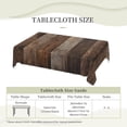 thumbnail image 3 of Wood Plank Rectangle Tablecloth Retro Wood Texture Brown Farmhouse Table Cloth Dining Table Cover for Home Kitchen Restaurant Party Buffet Picnic 60 x 84 Inch, 3 of 6