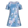 thumbnail image 3 of Camisetas de verano para mujer Túnica de manga corta con tiras y hombros descubiertos Fridja nalpqowj5581, 3 of 9