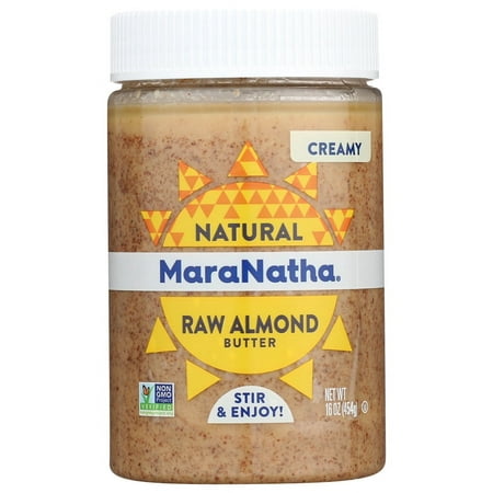 (6 Pack) MaraNatha Organic Raw Creamy Almond Butter, 16 oz