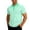 Mint Green, variant on Mens Polo Short Sleeve Knit Striped Print Breathable Top Business Leisure Summer Golf Shirts for Men Brick Red L
