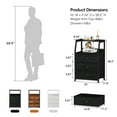 thumbnail image 6 of Satifur Nightstand,Vertical Dresser with Fabric Chest of Drawers & Storage for Bedroom,Living Room,Black Oak, 6 of 7