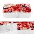 thumbnail image 4 of Flower Travel Jewelry Box Organizer Necklace Portable Case Holder Storage Display Stand PU Leather with Removable Compartment, 4 of 6