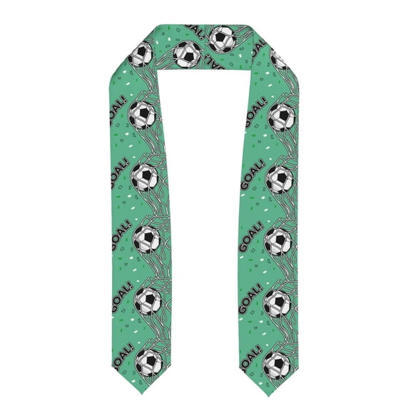 Kdxio BALL INSIDE THE NET GOAL Graduation Stole Class, Graduation Sash, Unisex Adult 36" Academic Commencements-Flattened