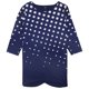 thumbnail image 2 of Alfani Mujer Swing Pullover Blusa, Azul, Grande, 2 of 2