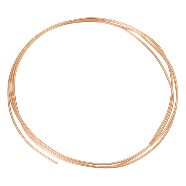 Tubería de Cobre T2 0.02"ID x 5/64"OD x 5Ft, Tubo de Refrigeración de Cobre 99% Puro, Tubería Flexible Sin Costura