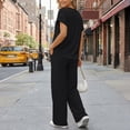 thumbnail image 4 of SUNBS Lounge Sets for Women 2 Piece Summer Henley Sweatsuit Travel Vacation Airport Outfits Pajamas Sets, 4 of 9
