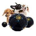 thumbnail image 5 of Playing Durable Squeaking Sniff Ball for Puppy Slow Dispensing Dog Feeder Pet Puzzle Toys Dog Chew Toy Pet Food Dispenser BLACK DIAMETER 9.5CM, 5 of 8