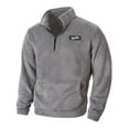 thumbnail image 1 of pstuiky camisa de manga larga para hombre, Sudadera con capucha informal de manga larga, cuello alto y media cremallera para hombre, color liso tops de invierno para hombre xl, 1 of 8